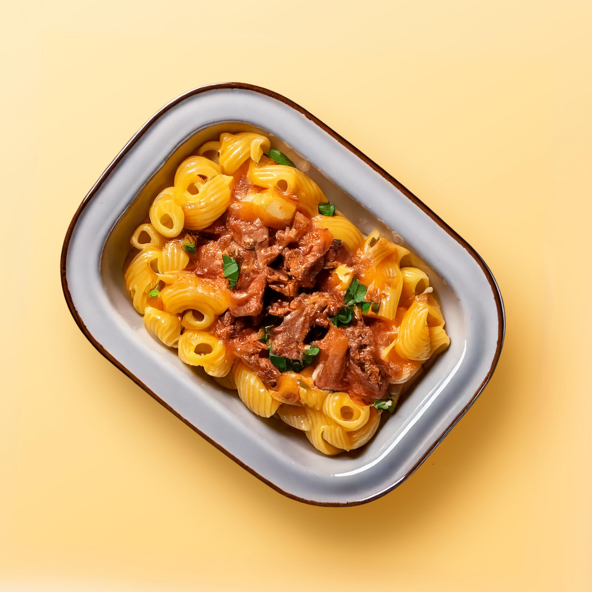 Pulled Pork Mac + Cheese