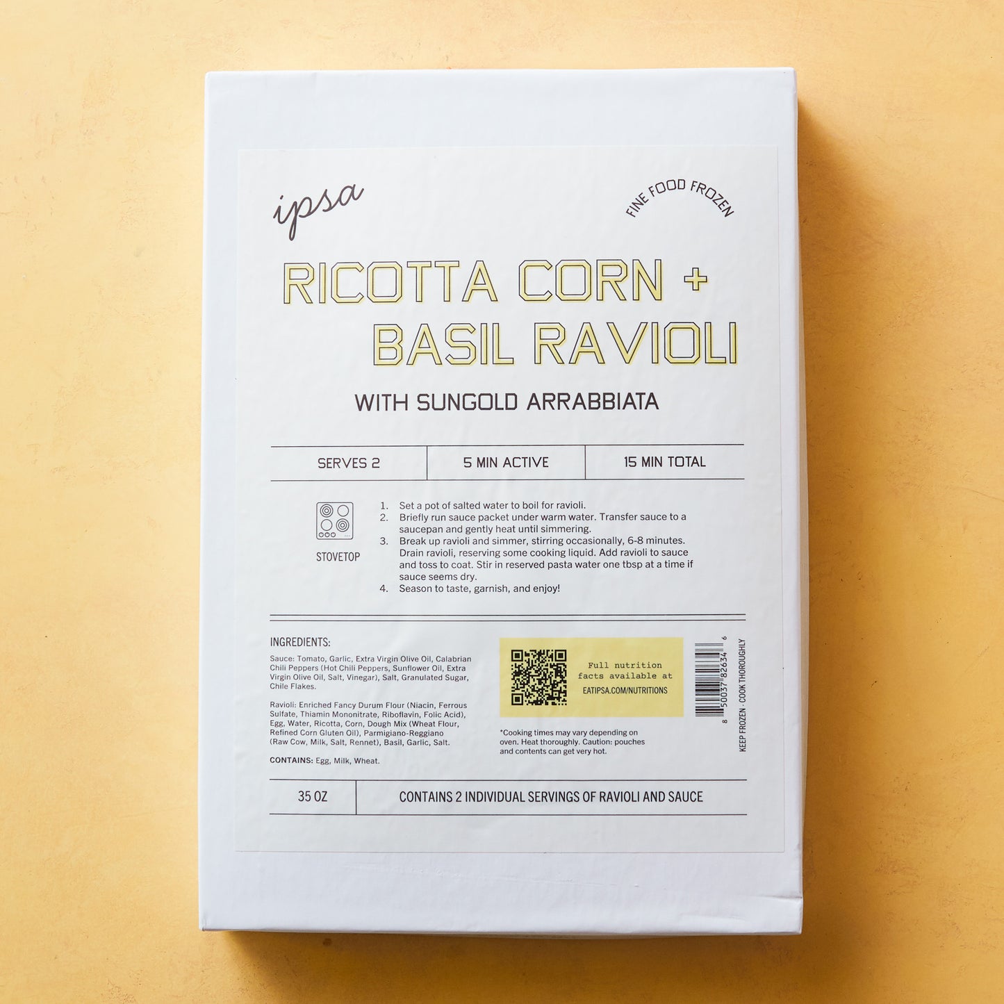 Ricotta Corn + Basil Ravioli